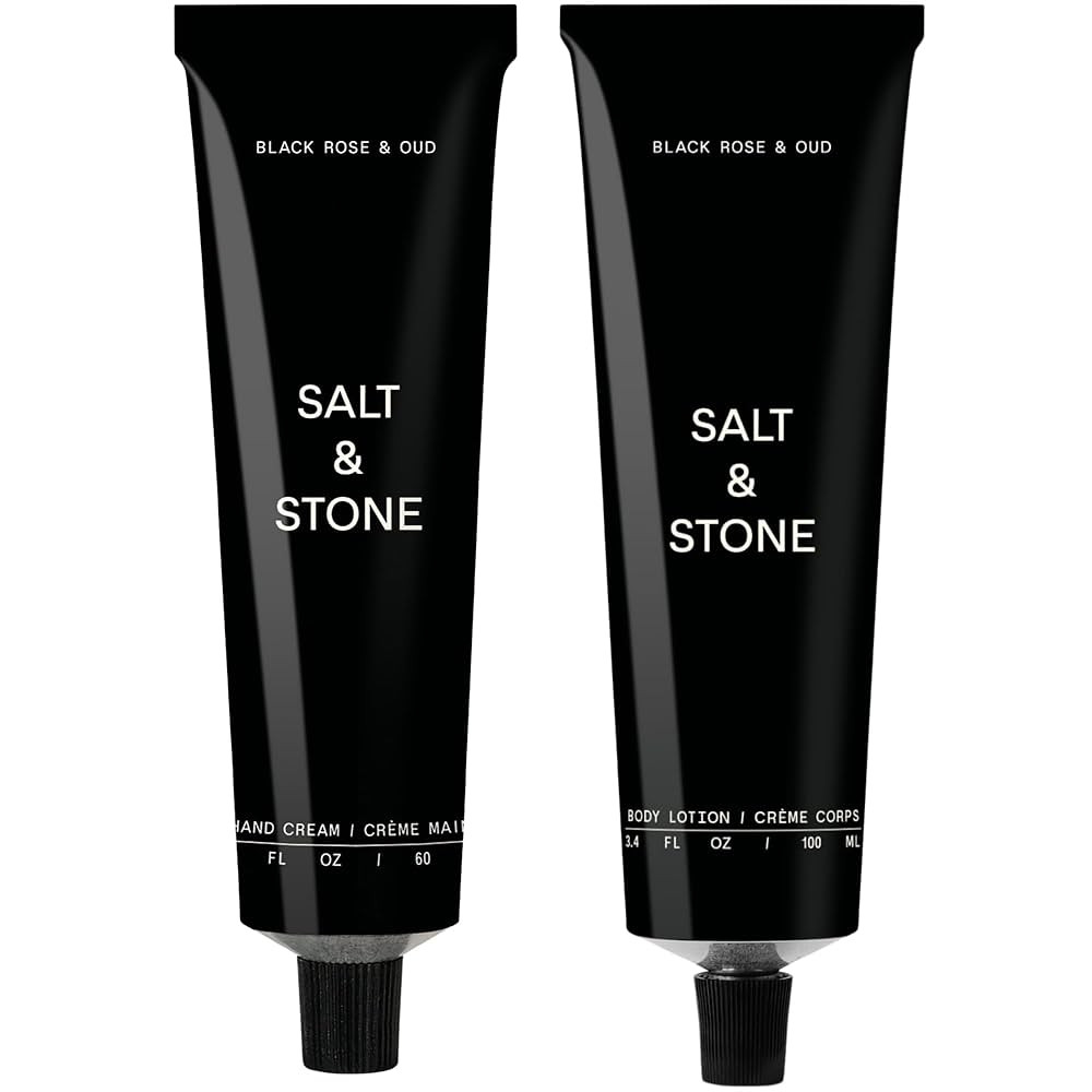 Salt & Stone Body Lotion + Hand Cream Bundle | Black Rose & Oud | Amazon (US)