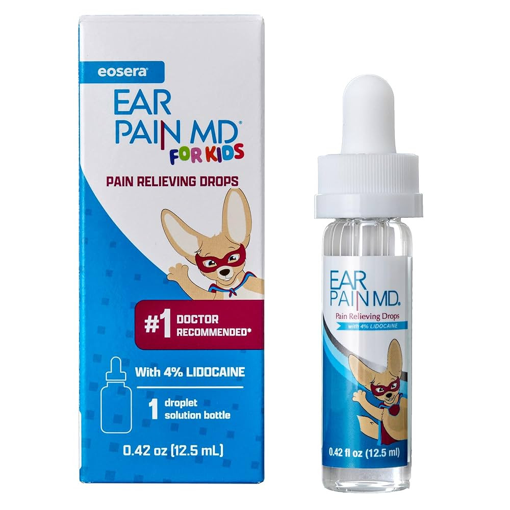 Eosera® Ear Pain MD® for Kids - Maximum Strength Earache Relief Drops with Lidocaine - Doctor R... | Amazon (US)