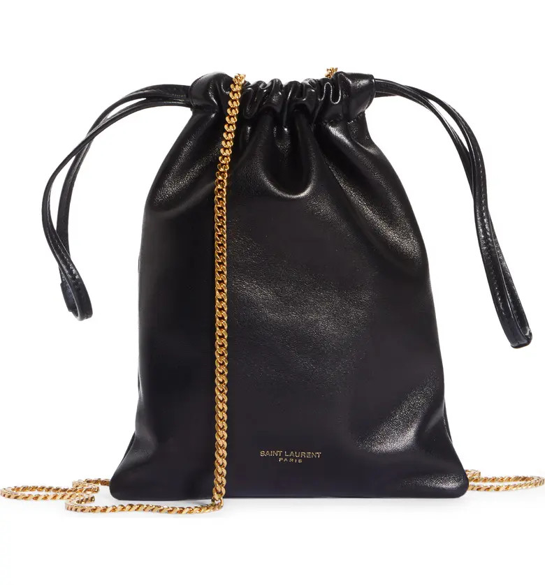 Saint Laurent Mini Drawstring Pouch Shoulder Bag | Nordstrom | Nordstrom