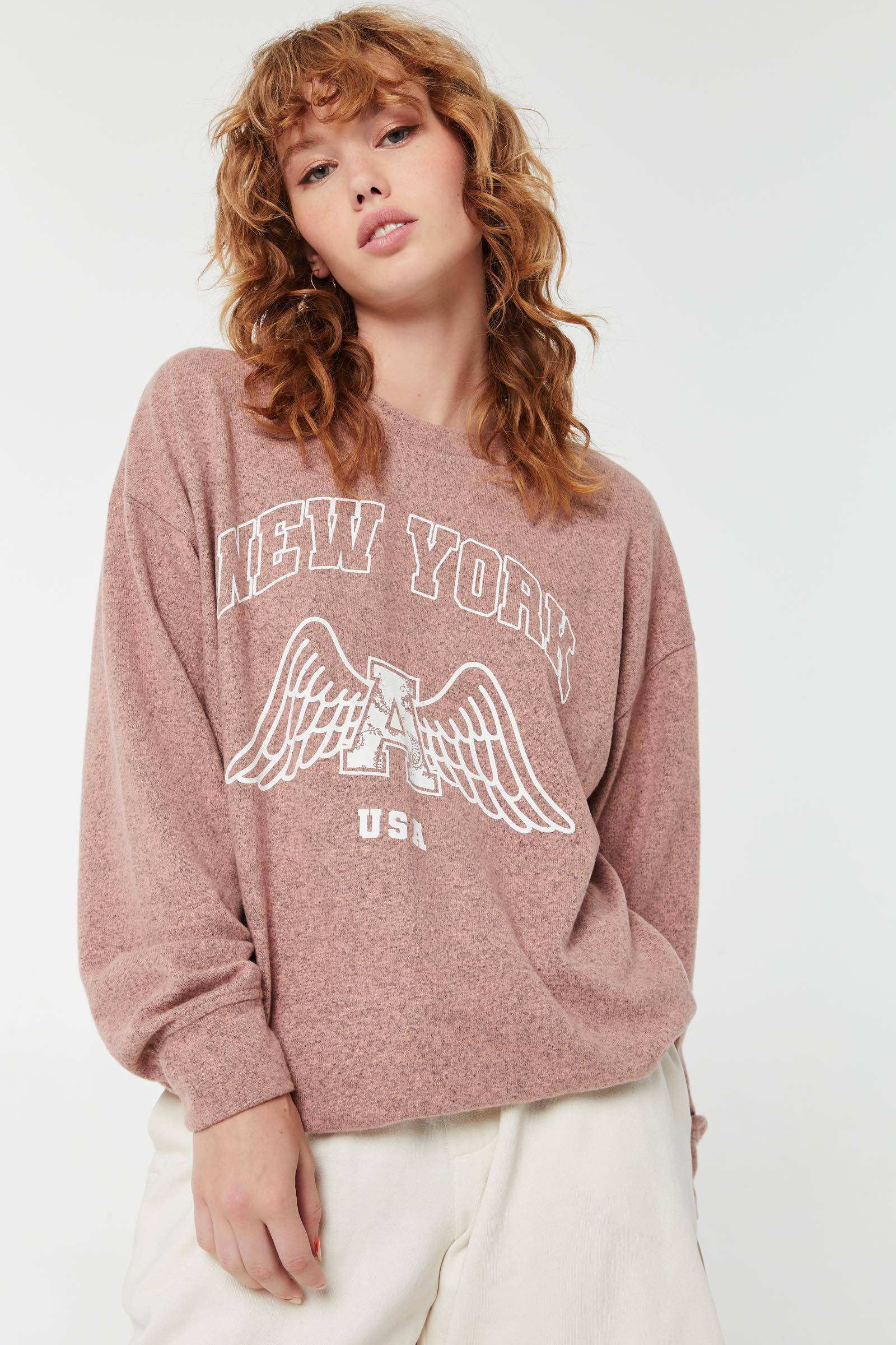 Varsity Crew Neck Sweatshirt | Ardene
