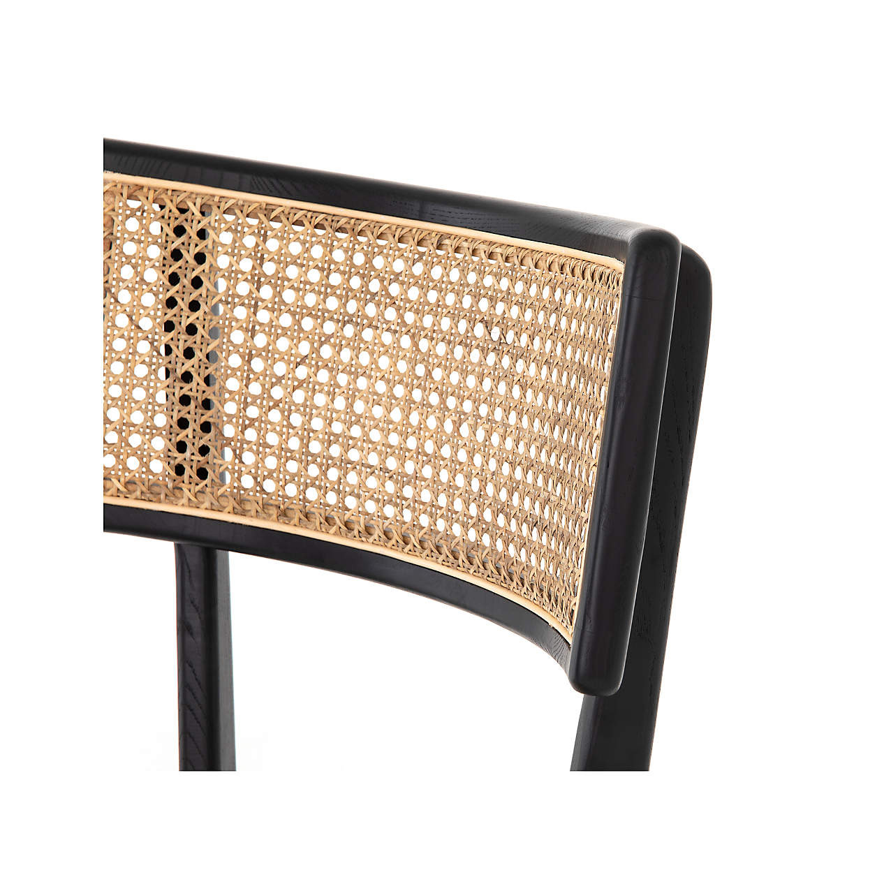 Libby Black Wood and Natural Cane Dining Chair + Reviews | Crate & Barrel | Crate & Barrel