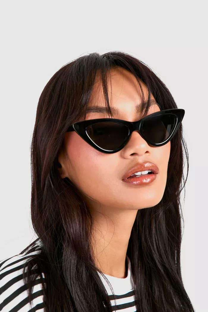 Black Cat Eye Sunglasses | Boohoo.com (UK & IE)