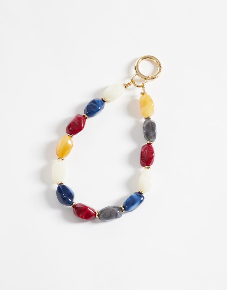 Accessorize bead wrist phone strap in dark multi | ASOS (Global)
