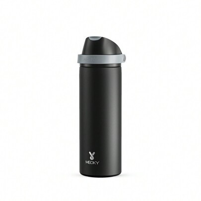 24oz Vacuum Insulated Water Bottle With 2-In-1 Straw And Spout Lid, Insulated Cup, Keep Cold 24H, Leak-Proof, Fits In Car Cup Holder, Stainless Steel | SHEIN
