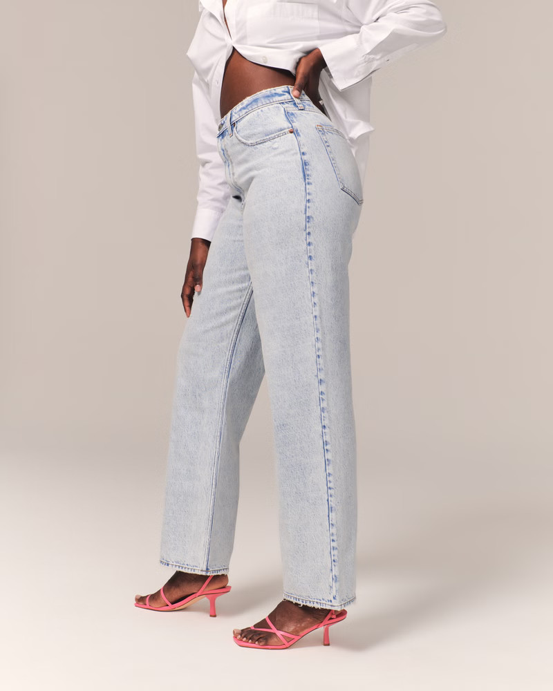 Curve Love High Rise Loose Jean | Abercrombie & Fitch (US)