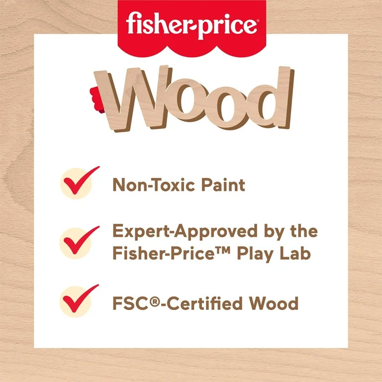 Fisher-Price Wooden Stacking and Nesting Rainbow Building Toy for Toddlers, 6 Wood Pieces, 18 mon... | Walmart (US)