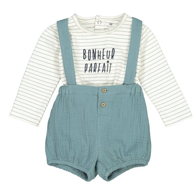 Ensemble 2 pièces T-shirt et bloomer 1 mois-2 ans | La Redoute (FR)
