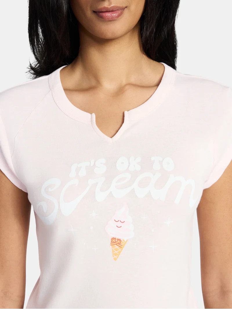 Women's Ice Cream Graphic Tee with Short Sleeves, Sizes XXS-XXL | Walmart (US)