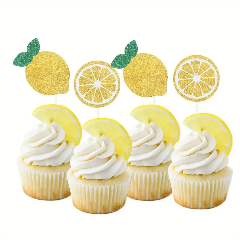 Glitter Lemon Cupcake Toppers Fruits Theme Party Lemonade - Temu | Temu Affiliate Program