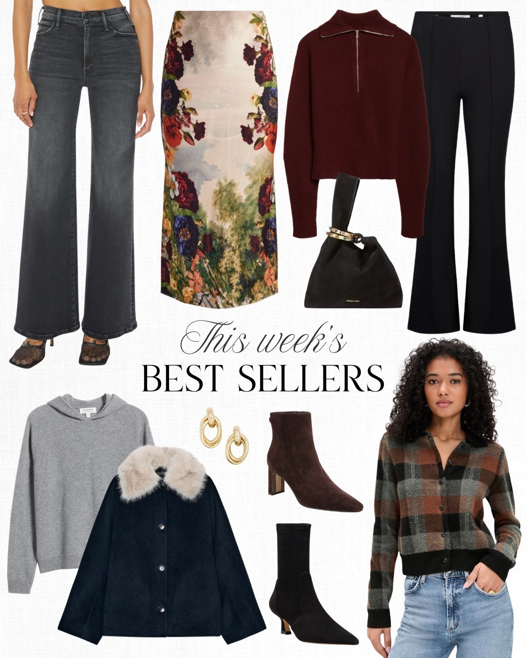 New favorites for this week's best sellers! I recently bought this Zara coat, with a removable fur collar, that I will be wearing all fall and winter long. 😍Nordstrom just came out with new cashmere hoodies and I'm not surprised they're on this week's best sellers list... they're that good! I added more colors below, petite sizing in the black jeans, and a few similar options for less. Plus this Alice + Olivia midi skirt is currently on sale 

#LTKPetite #LTKSaleAlert #LTKSeasonal