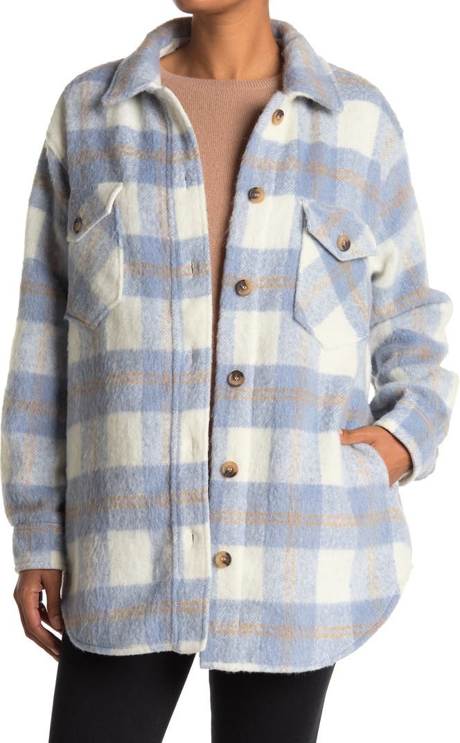 Brushed Plaid Shacket | Nordstromrack | Nordstrom Rack