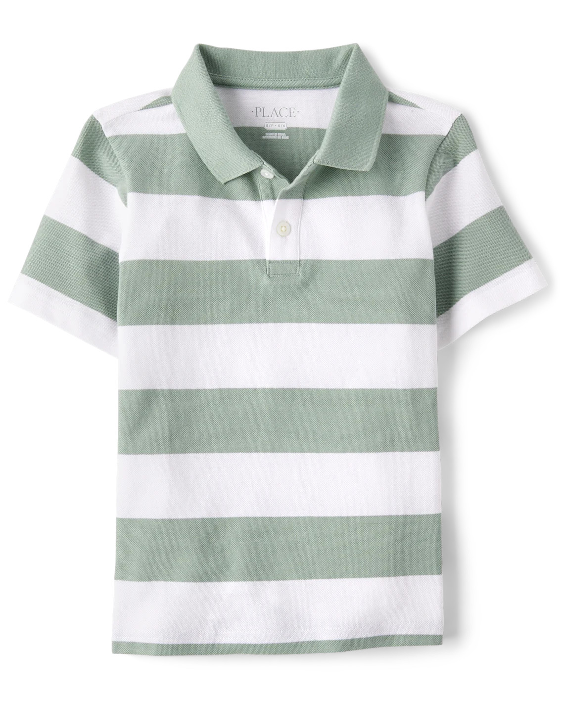 Boys Striped Soft Pique Polo - green | The Children's Place