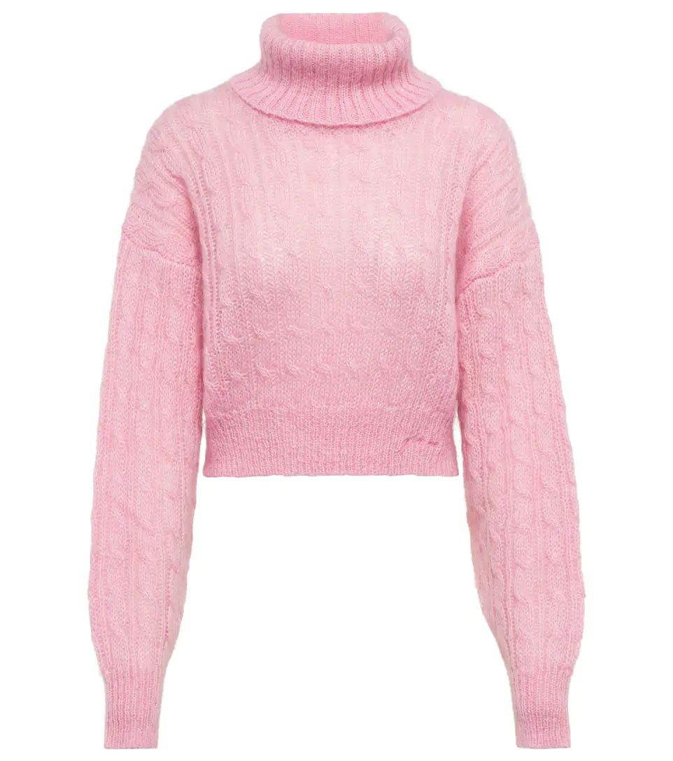 Cable-knit turtleneck mohair-blend sweater | Mytheresa (US/CA)