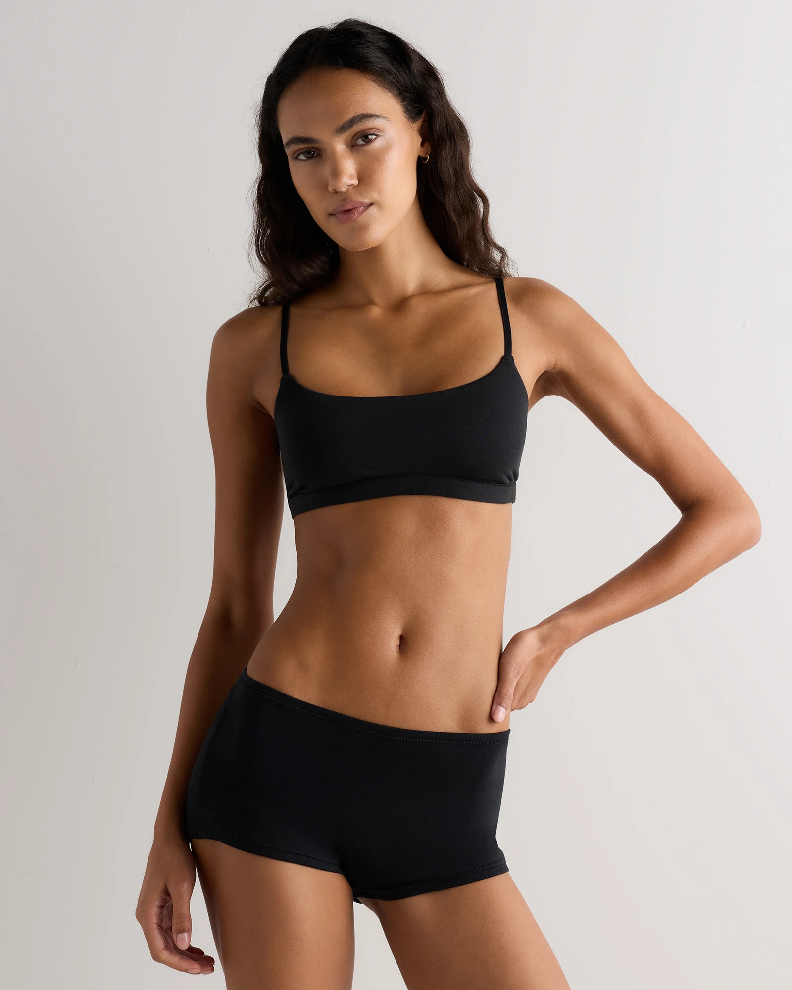 Quince | Women's Boyshort in Sand, Size Large, Organic Cotton | Quince