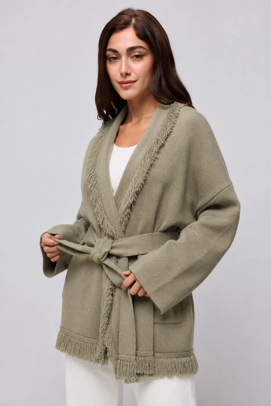 Wool Fringe Cardigan | Odd Muse