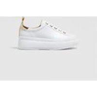 Weiße Plateau-Sneaker Weiß | Stradivarius DE