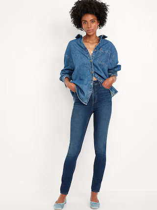 Extra High-Waisted Rockstar 360° Stretch Super-Skinny Jeans | Old Navy (US)
