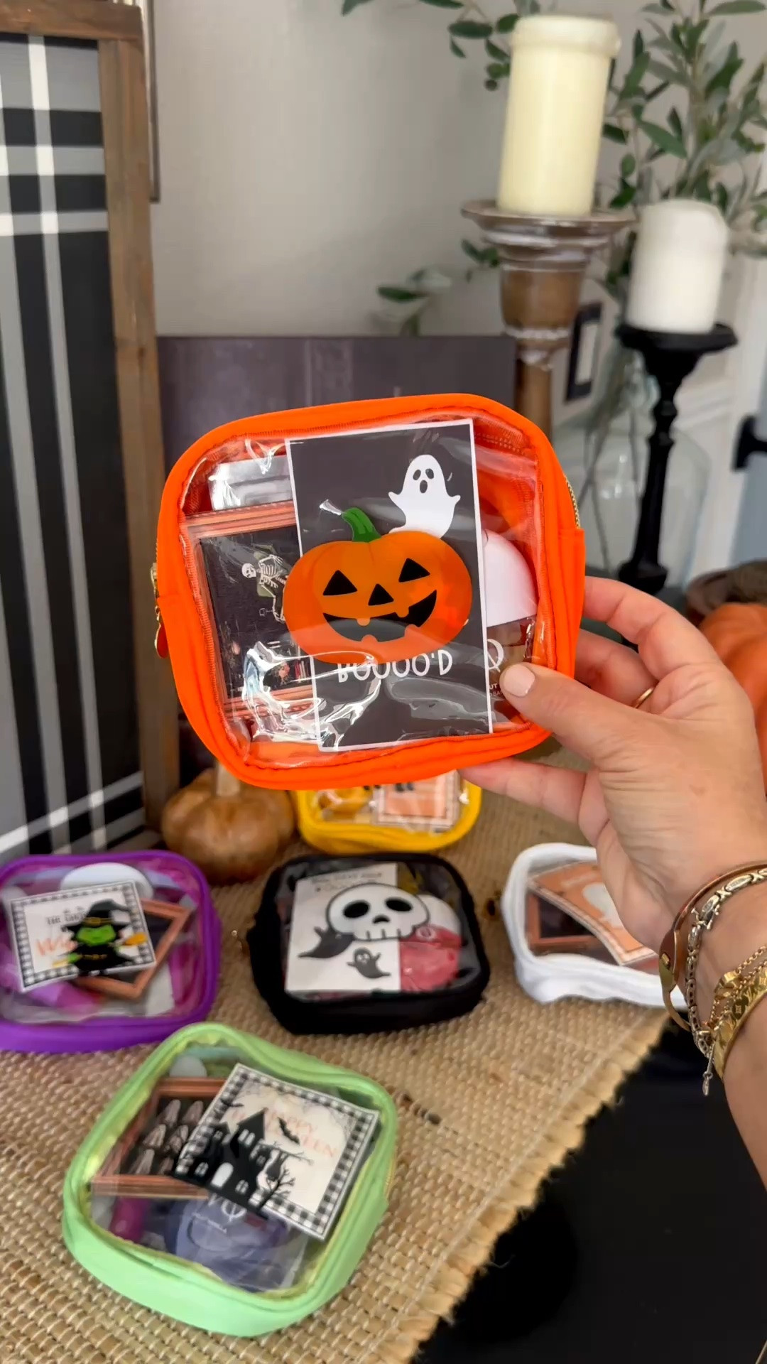 These Halloween clear bags are so cute to gift in! Add all your tricks or treats & you are set. I added a face mask, under eye patches, lip balm, hand sanitizer & a cute magnet & gift tag. Easy, fun & festive!🎃🧡🎃🧡

#LTKSeasonal #LTKHome #LTKBeauty
