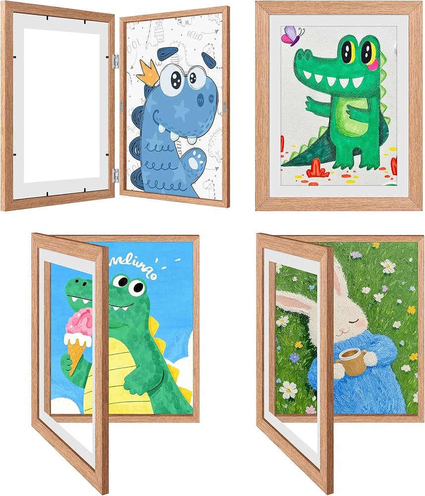 4 Pack Kids Artwork Frames Changeable 8.5 x 11 Inch Children Art Projects Children Art Frames Fro... | Amazon (US)