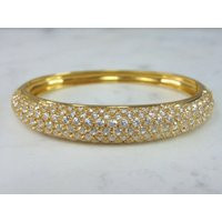 Womens Vintage Estate 18K Yellow Gold Cz Bracelet 31.9G E5523 | Etsy (US)