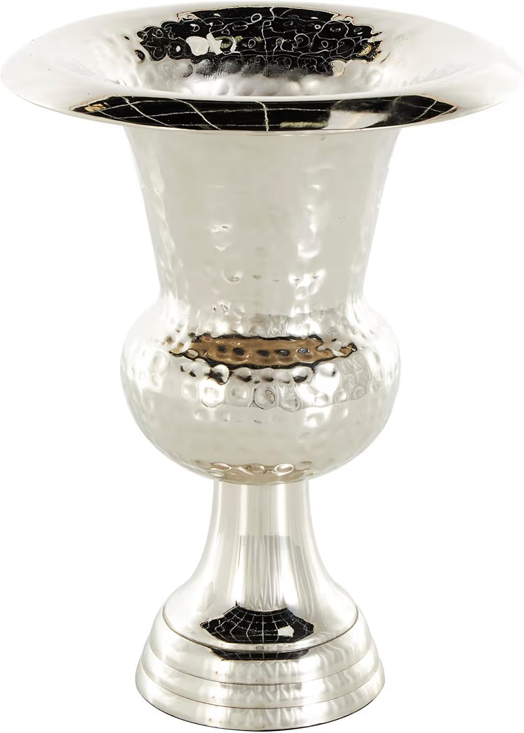 Deco 79 Aluminum Metal Decorative Vase Goblet Inspired Hammered Centerpiece Vase, Flower Vase for... | Amazon (US)