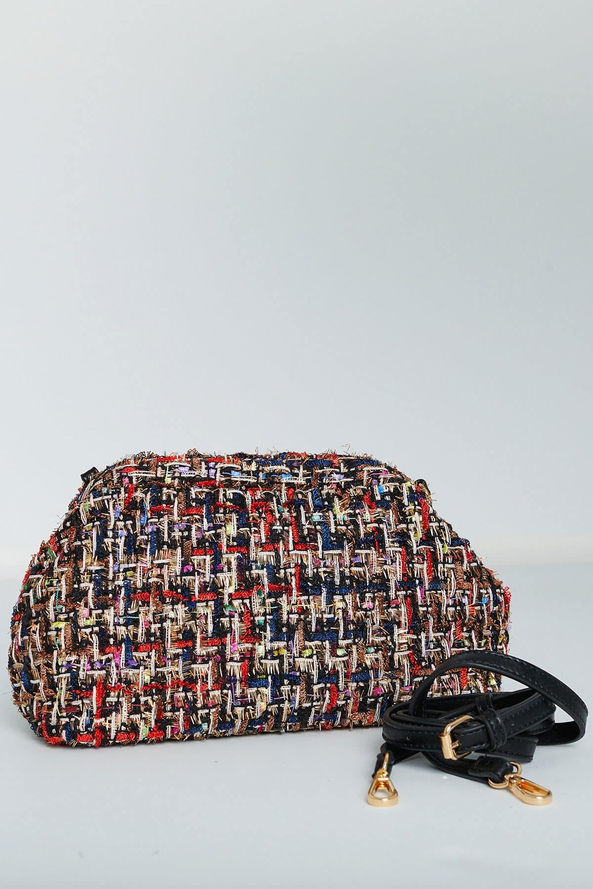 Tweed Multi Dumpling Clutch/Bag | Social Threads