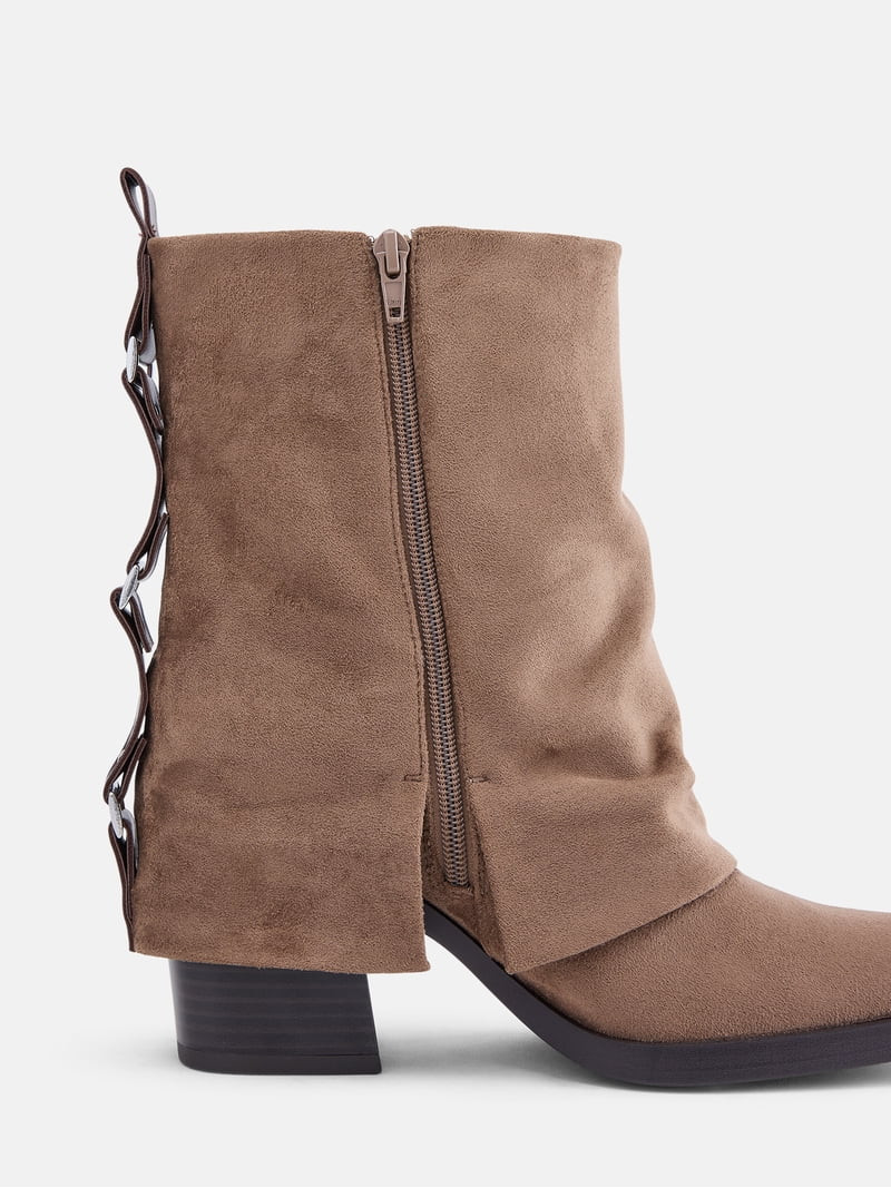 No Boundaries Women's Western Slouch Boots | Walmart (US)