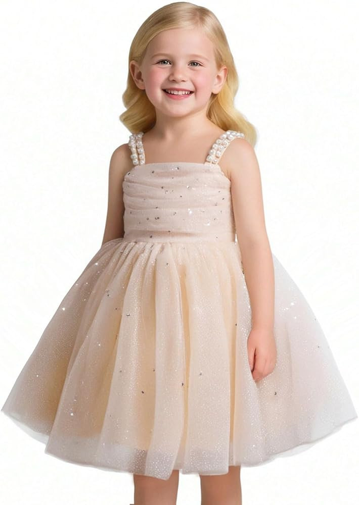 NNJXD Princess Girl Flower Dress Tulle Wedding Party Pageant Gown | Amazon (US)