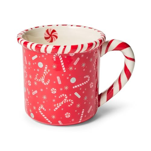 Sur La Table Candy Cane Mug, Red | Amazon (US)