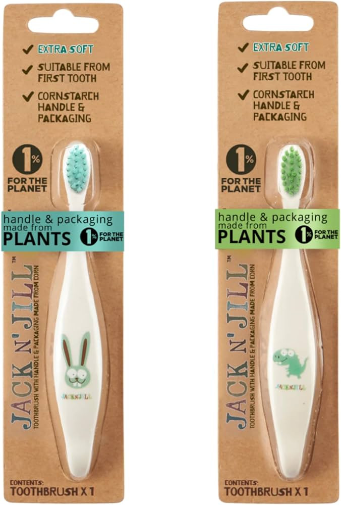 Jack N' Jill Kids Toothbrush - Extra Soft Bristle Toothbrush for Kids, Handle & Packaging Made fr... | Amazon (US)