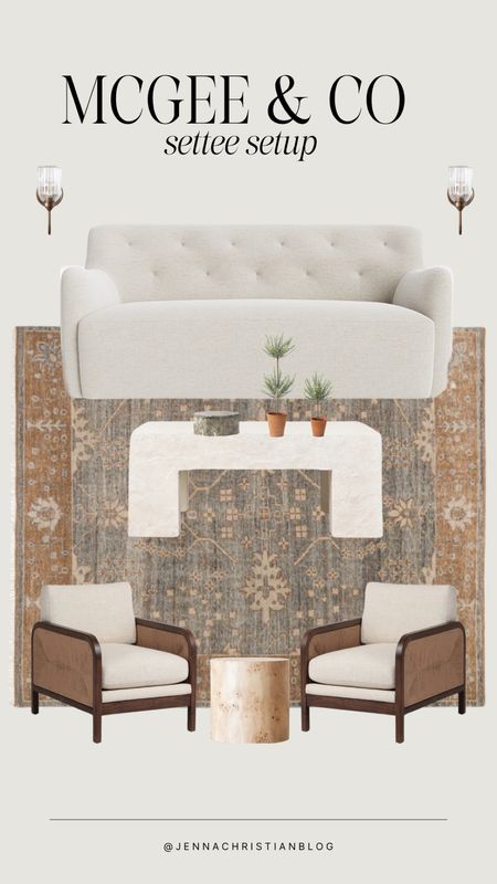 New settee style at McGee & Co!

Transitional home, McGee, settee, living room inspo, neutral rug 

#LTKHome #LTKStyleTip