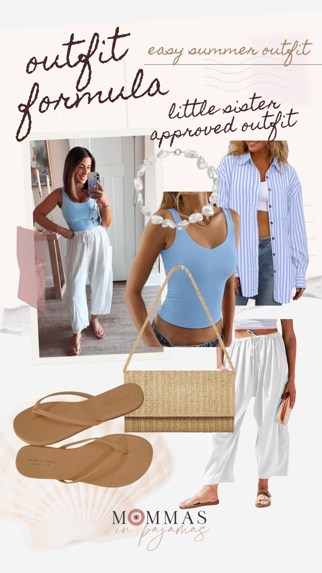 I’m so obsessed with this look. It’s the first outfit my sister actually asked for a link for, so I know it’s a win! The blue and white combo is so cute and this double lined tank top is the newest style from my favorite Amazon tank top brand! This outfit is so cute, comfy and can be worn so many different places. 
Casual blue and white outfit, summer outfit inspo

#LTKMidsize #LTKPetite #LTKSeasonal