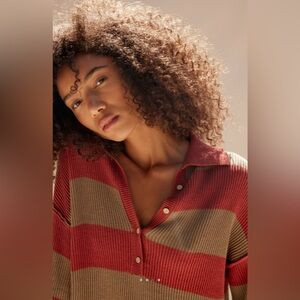 NWT Free People Beach XS Picnic Striped Sweater Romper Sunset Grass Combo $108 | Poshmark