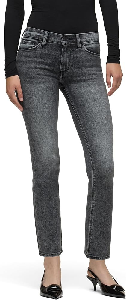 Hudson Womens Nico Mid-Rise Straight Leg Ankle Jean | Amazon (US)