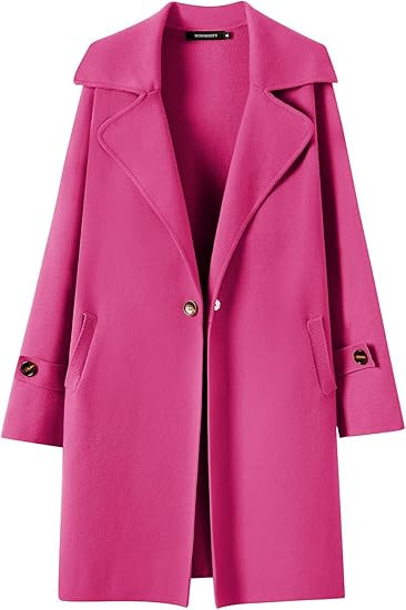 MEROKEETY Women's Long Sleeve Lapel Blazer Coatigan Winter Knit Classy Sweater Jacket Coats | Amazon (US)