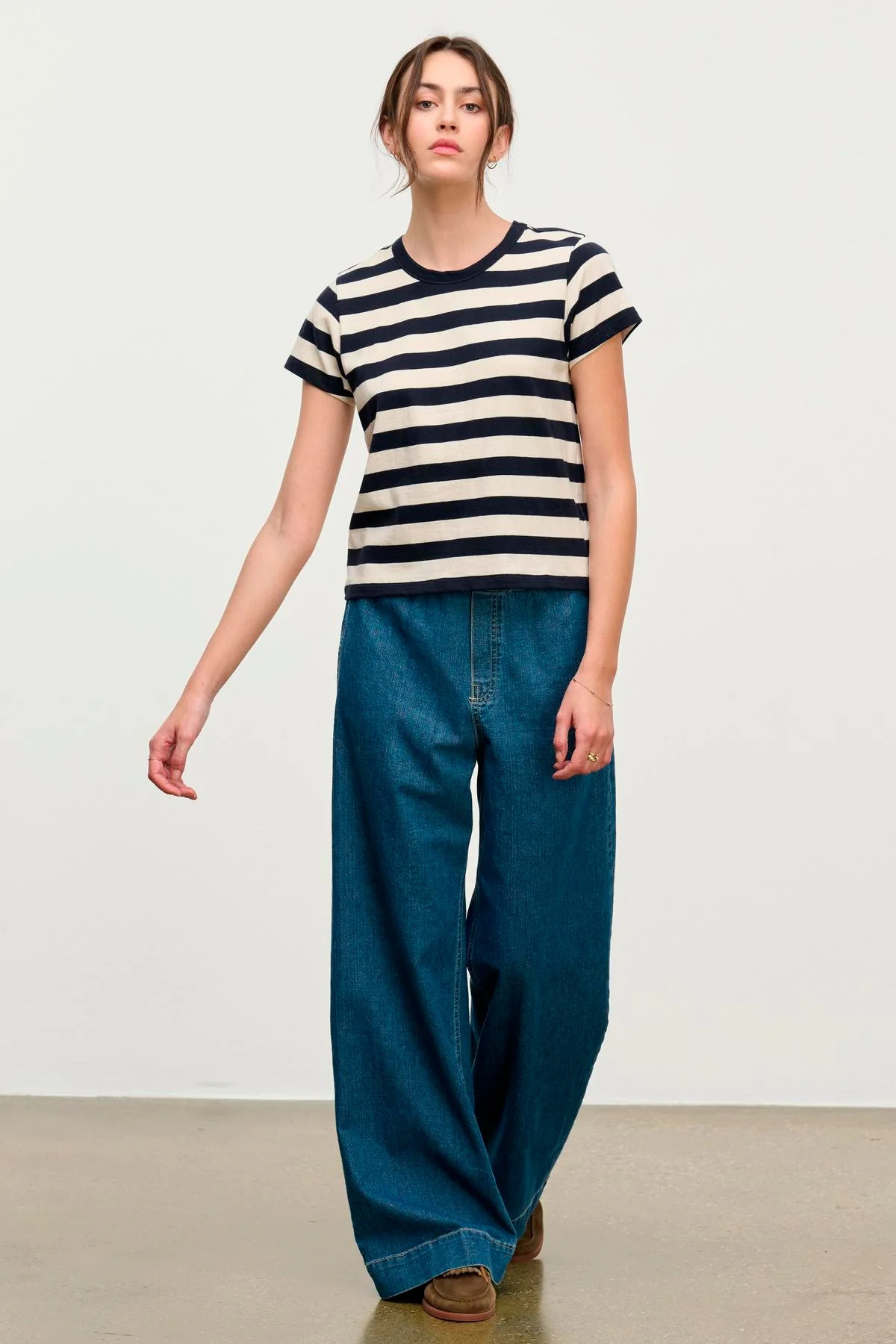 MIRA DENIM DRAWSTRING WIDE LEG PANT | Velvet by Graham & Spencer