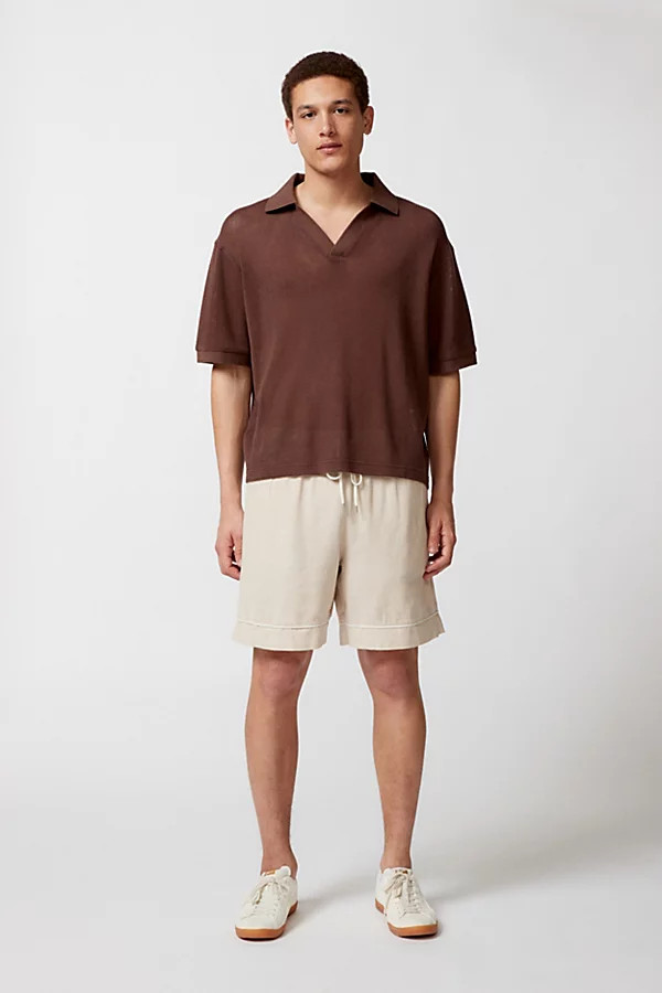 Standard Cloth Angus Mesh Popover Polo Shirt | Urban Outfitters (US and RoW)