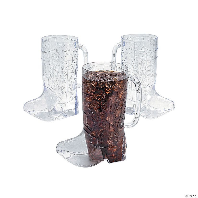 Cowboy Boot BPA-Free Plastic Mugs - 12 Ct. | Oriental Trading Company