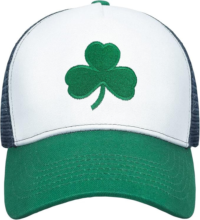 St Patricks Day Hat for Men Women Gifts Saint Pattys Costume Clover Baseball Cap Green | Amazon (US)