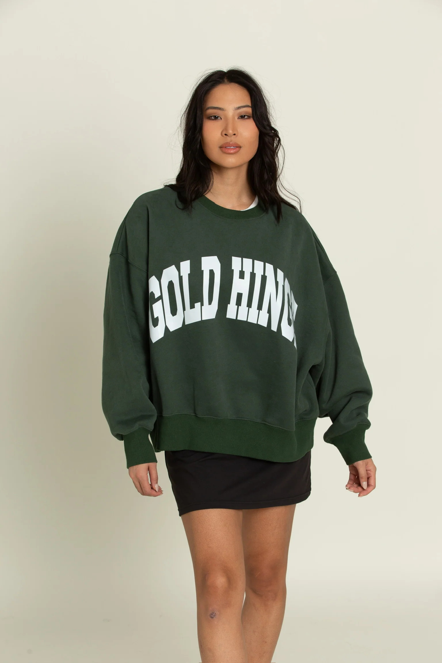 Dark Green GH Wide Arm Sweatshirt | Gold Hinge
