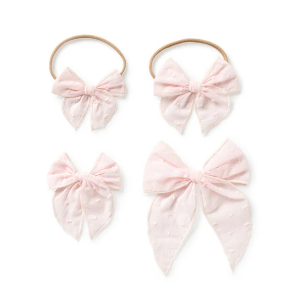 Soft Pink Swiss Dot Claire | Little Poppy Co