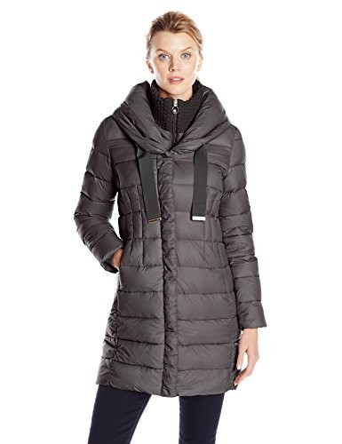 T Tahari Women's Olivia Down Coat with Ruching | Amazon (US)