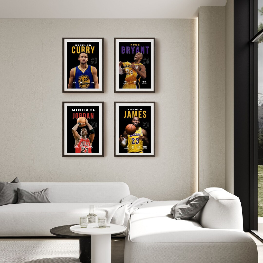 NBA Goats Michael Jordan Bryant Kobe Lebron Stephen Curry Poster Bundler Printable Teenager Kid B... | Etsy (US)