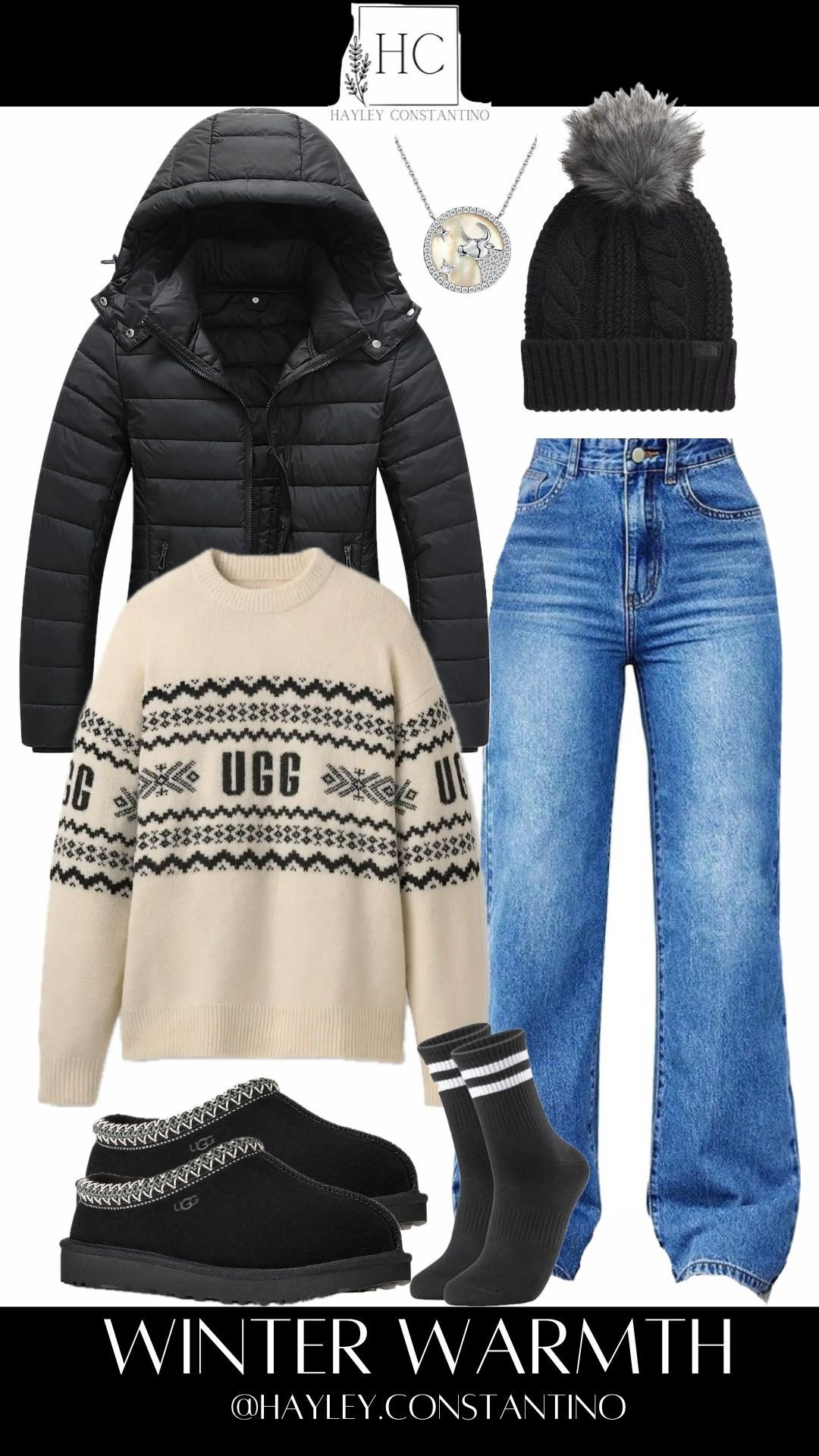 This outfit is winter comfort with a side of cute attitude ❄️✨
It’s giving cozy, casual, and quietly cool. The cream UGG sweater brings that classic winter charm—soft, warm, and made for all the hygge vibes—while the straight-leg jeans keep things flattering and timeless. The black puffer jacket steps in as your cold-weather hero, locking in warmth without sacrificing style. Add the pom-pom beanie for a playful finish, cozy UGG slippers for peak comfort, and sporty striped socks that say “I didn’t try too hard… but still nailed it.” The delicate necklace adds just enough polish to make the whole look feel intentional.
When & Where to Wear It:
☕ Morning coffee runs or school drop-off chic
❄️ Chilly weekend errands or casual winter outings
🏔️ Cabin trips, snowy walks, or travel days
🏠 Cozy days at home that might turn into “just one quick stop”
Bottom line: this is your go-to winter uniform—warm, wearable, and effortlessly cute. The kind of outfit that feels like pajamas but looks like you actually planned it 😉



#LTKootd #LTKOver40 #LTKmomlife