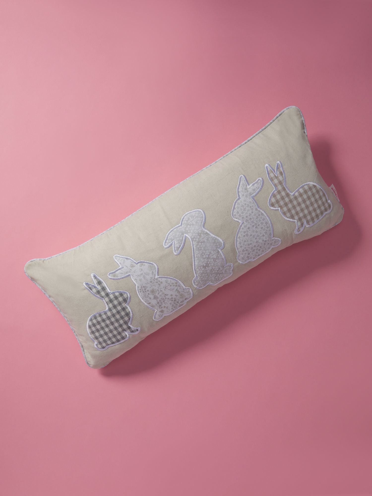 12x27 Embroidered Floral Medley Bunnies Lumbar Pillow | Pillows & Throws | HomeGoods | HomeGoods