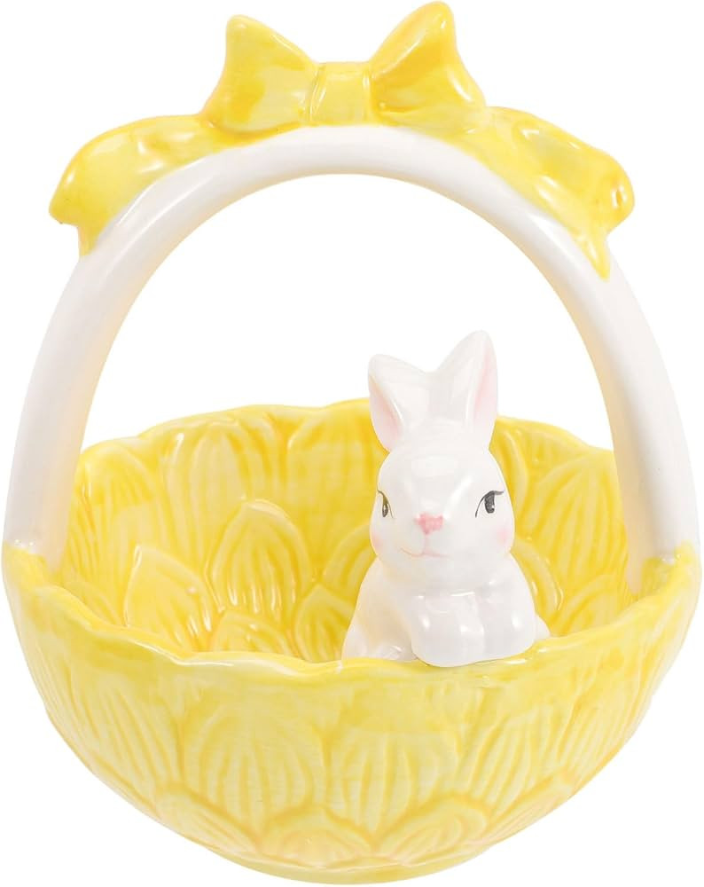 NOLITOY Easter Ceramic Candy Dish, Cute Bunny Bowl Rabbit Desktop Decoration for Fruit Salad Dess... | Amazon (US)