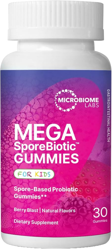 Microbiome Labs MegaSporeBiotic Kids Probiotic - Spore Based Gummy Probiotics for Kids - Supports... | Amazon (US)
