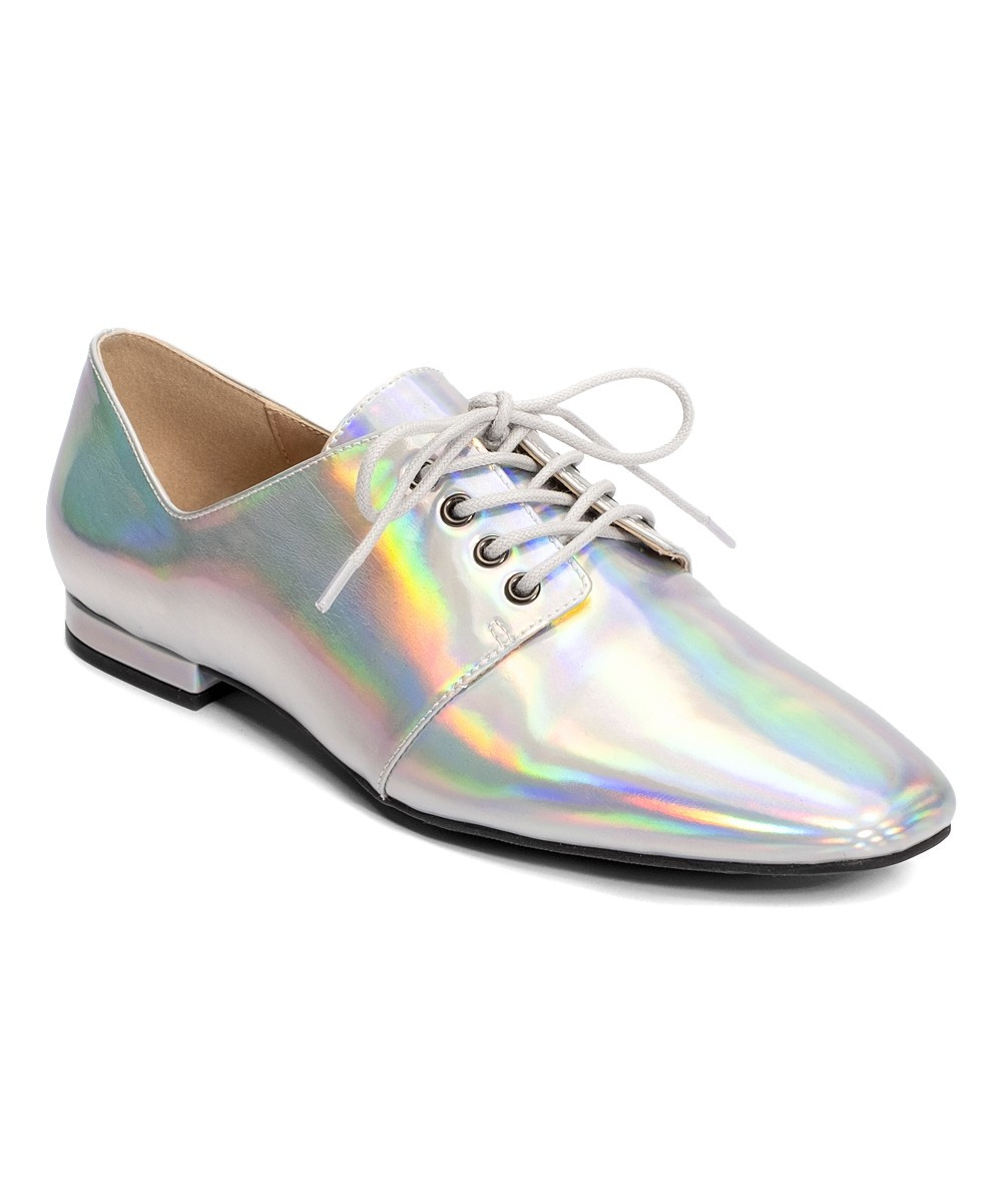 JANE AND THE SHOE Women's Oxfords SILVER - Silver Lannah Oxford - Women | Zulily
