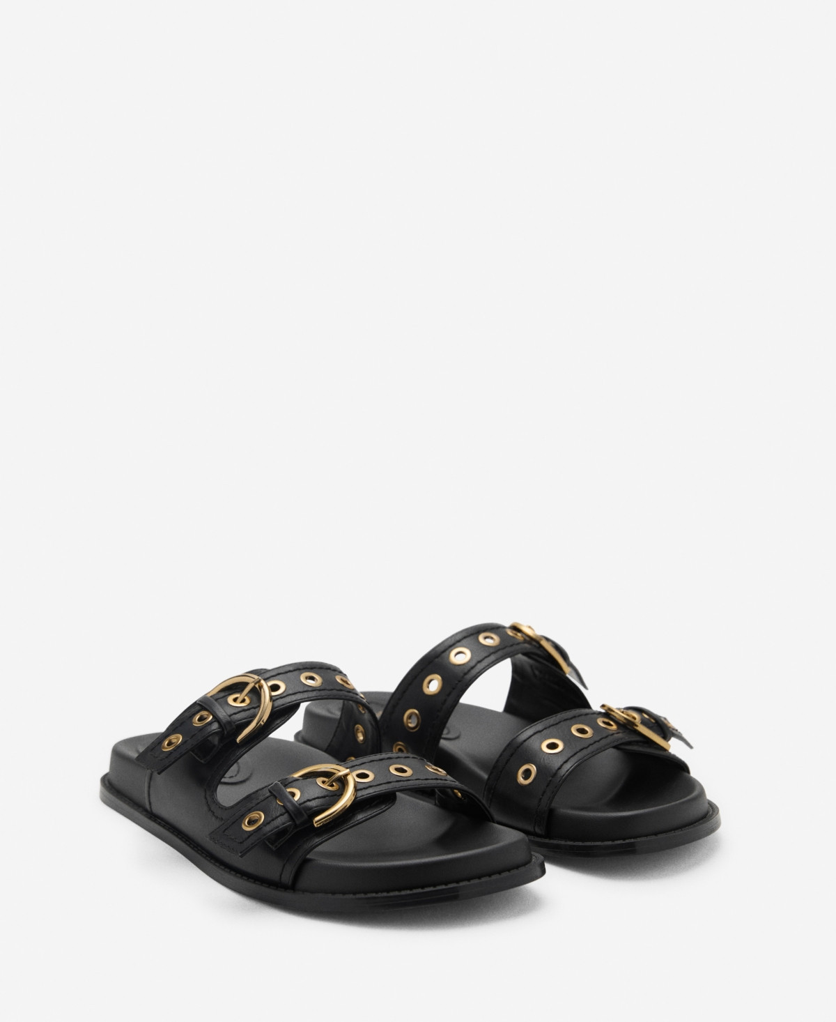Mango Women's Buckle Strap Sandals - Black | Macy's
