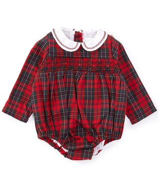 Edgehill Collection x Darby Fallon Clark Baby Boys 3-12 Months Gunner Long Sleeve Plaid Peter Pan... | Dillard's